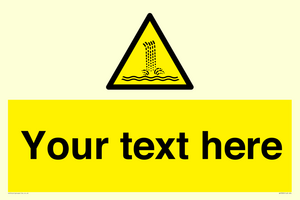 Custom warning artificial waterfall